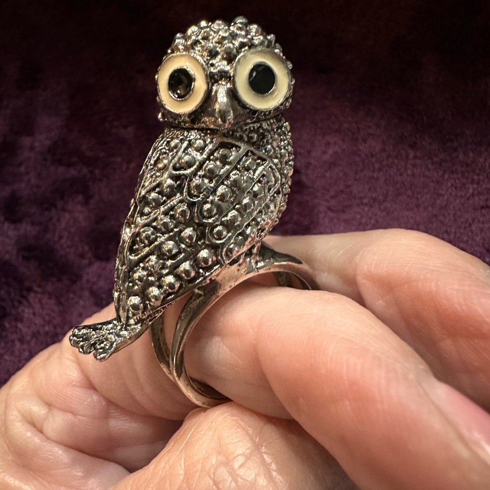 Silver Owl Ring - image 3